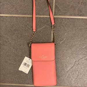 Pink kate spade phone crossbody